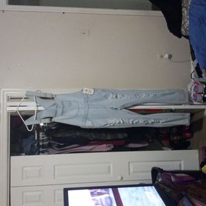 2X Brand New Lt. Blue jean pants jumper